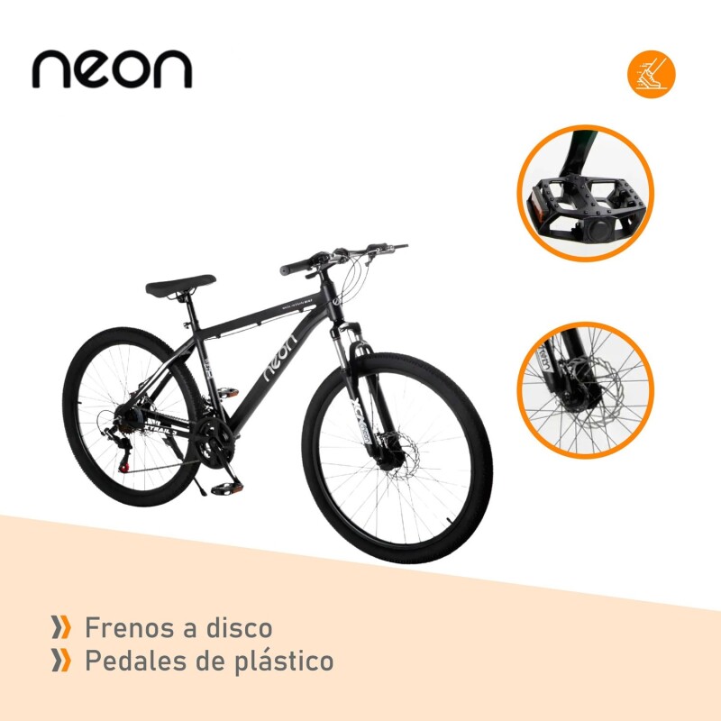 Bicicleta Montaña 26 Cuadro Aluminio Freno Disco 21 Cambios Negro