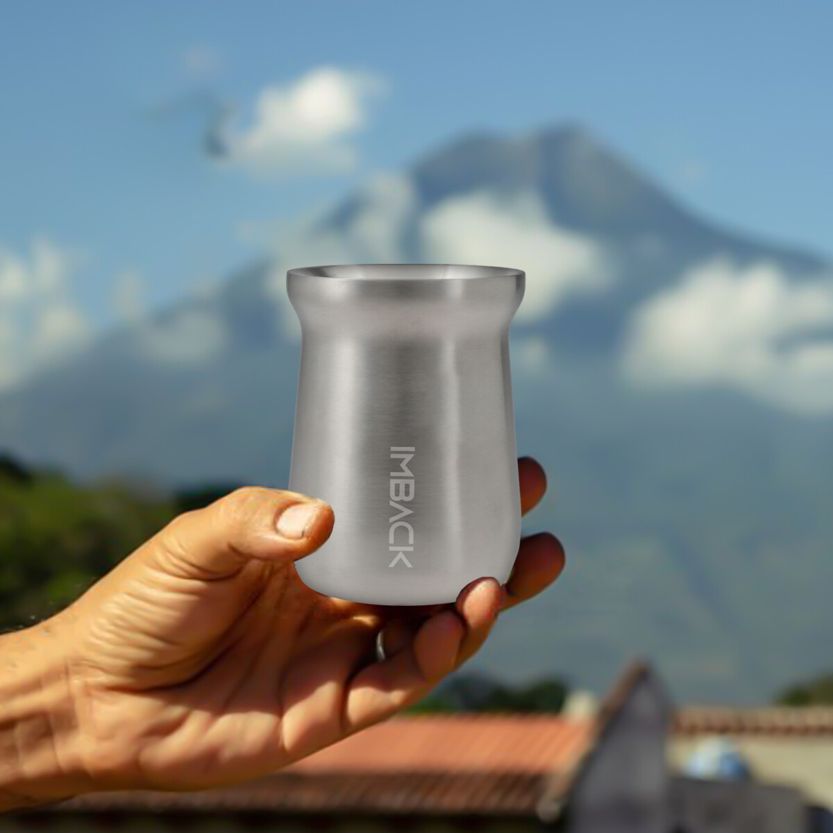 Mate de Acero Inoxidable Térmico Color Plata 