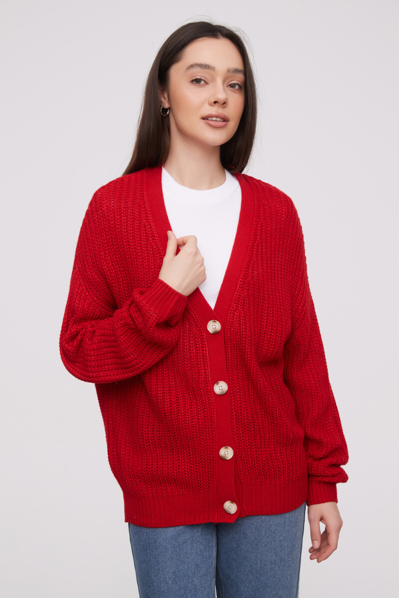 Cardigan Ahualoa - Rojo 