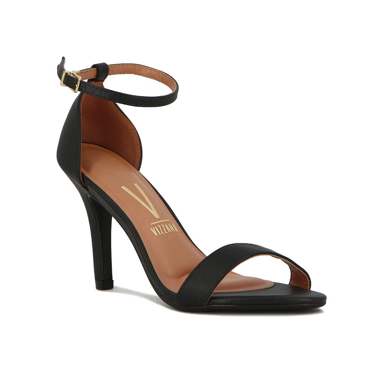 Sandalia Formal Mujer Vizzano Taco Alto Con Pulsera - Negro 