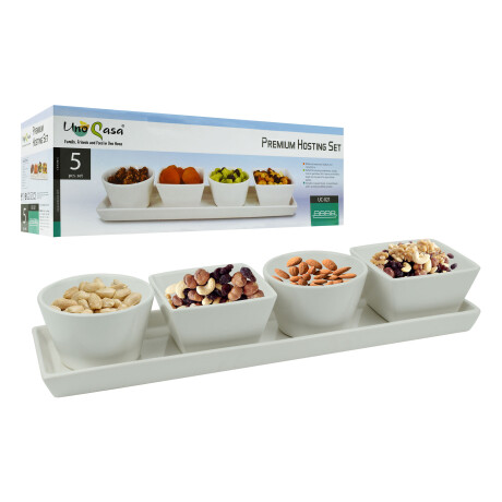 SET COPETINERO 5PCS CERAMICA BCA BANDEJA 35X8CM + 4 BOWL 200ML 1848-CH013 Q12 SET COPETINERO 5PCS CERAMICA BCA BANDEJA 35X8CM + 4 BOWL 200ML 1848-CH013 Q12