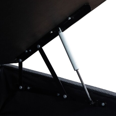 BOX BAÚL PLAZA Y MEDIA BASE GUADARROPA CAMA GRIS