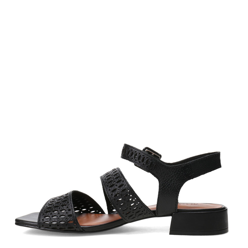 Sandalias de Mujer Bottero Cuero Calado Negro