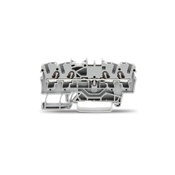 Borne de 4 bocas p/riel 2,5mm² gris WG2701