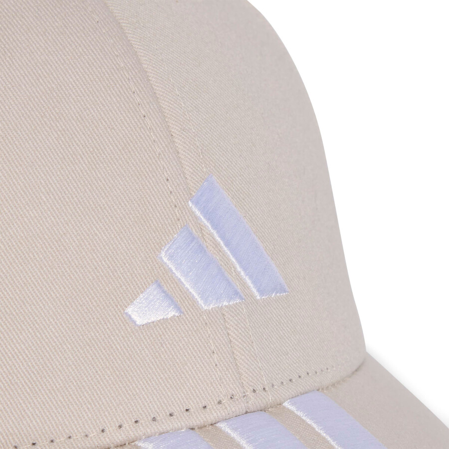 Gorro Adidas Béisbol 3S Beige - Blanco