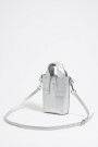 Bolso bandolera mini piel Plata