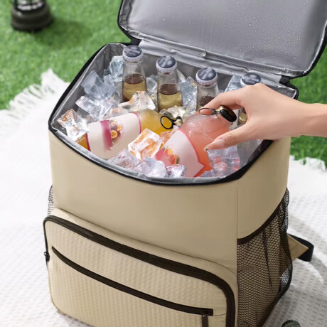 Mochila térmica para picnic o playa – 29x18x37cm Beige