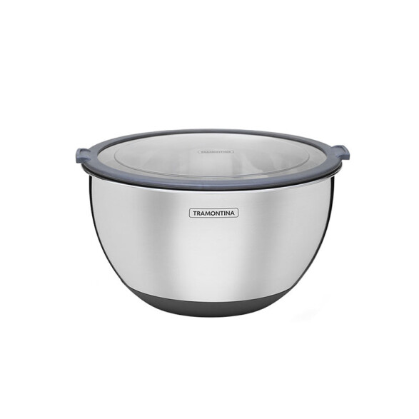 Bowl acero inox tapa y base de silicona 5.0lt TF0314