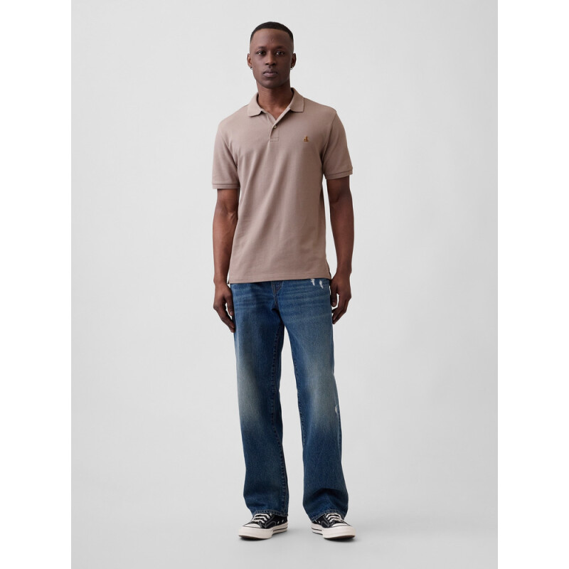 V-FRCH SS BRANNAN POLO MEDIUM COOL BROWN
