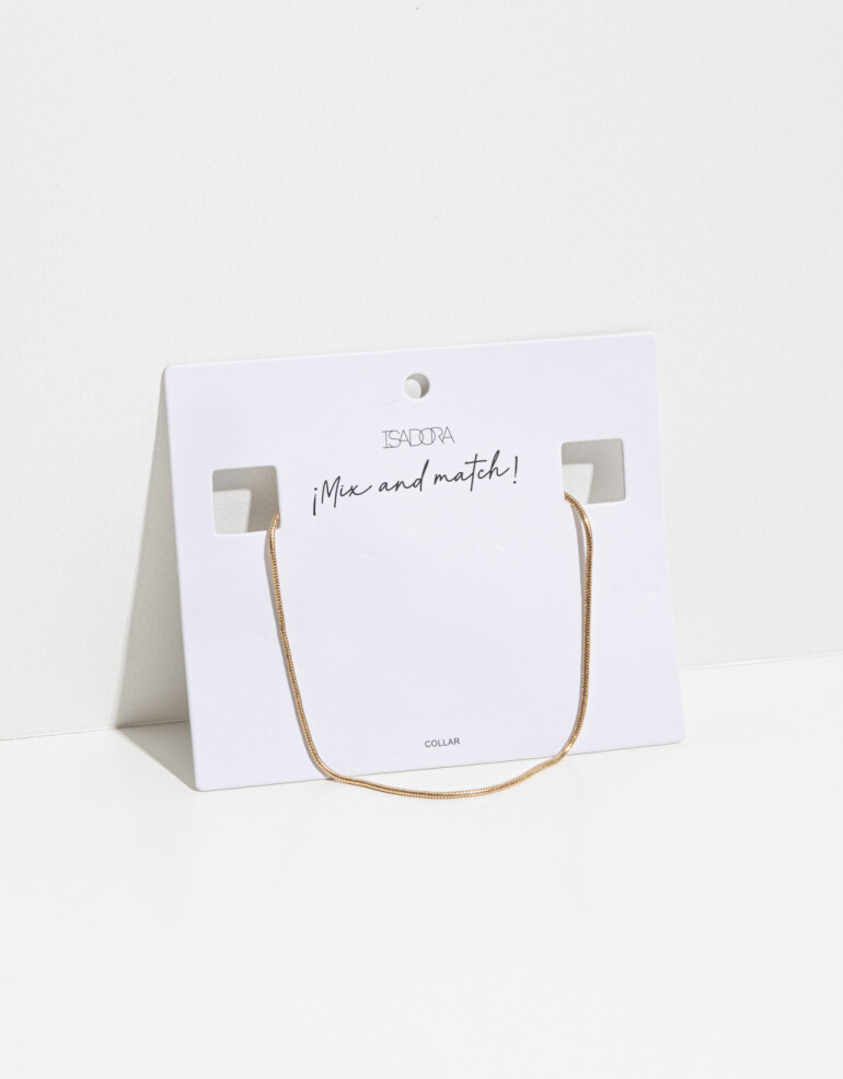 Collares Cortos Metal Collar Mix And Match - Dorado