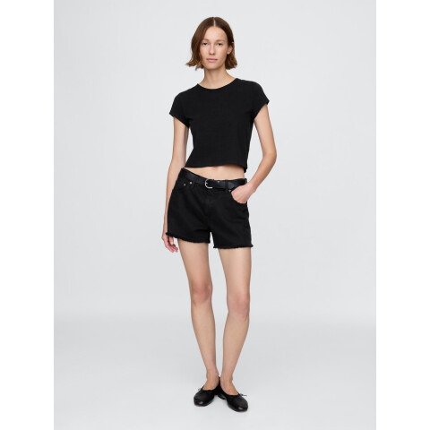 HOT RELAXED CUT OFF SHORT BLK SELMAN TRUE BLACK V2