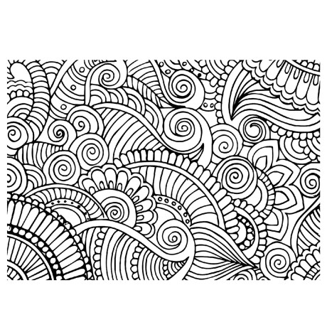 Block x30 Hojas Gigantes 43x30cm P/ Colorear Pintar Naturaleza