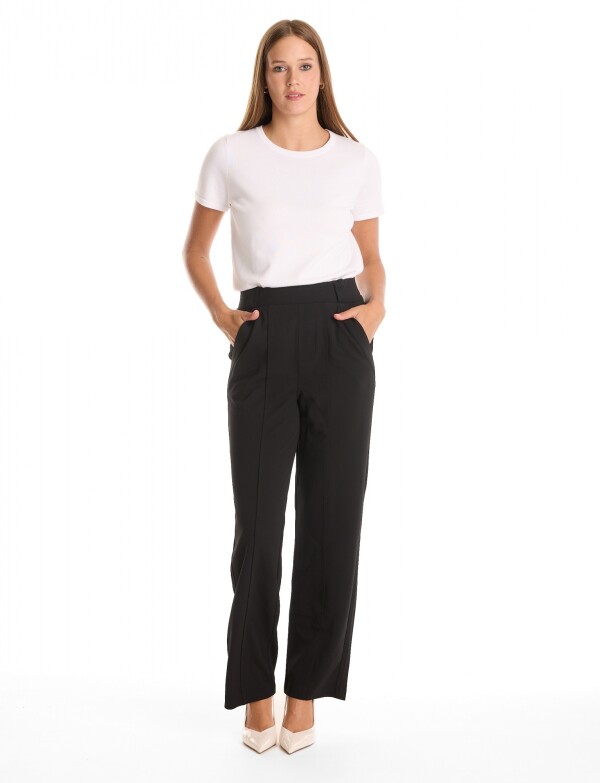 Pantalon Recto Pespunte NEGRO