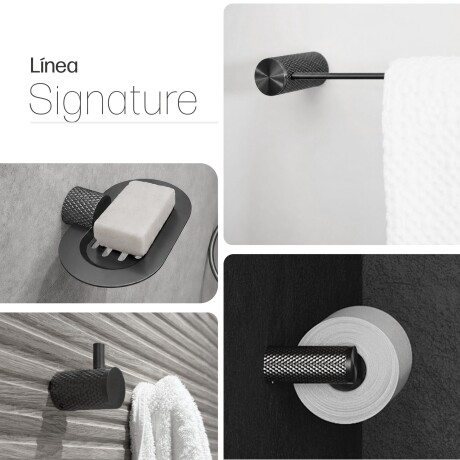 SET DE ACCESORIOS BAÑO METAL SIGNATURE GRAFITO GUNMETAL GRAFITO-GUNMETAL