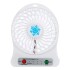 Ventilador Recargable Indicador Led 3 Velocidades Usb Color Variante Blanco