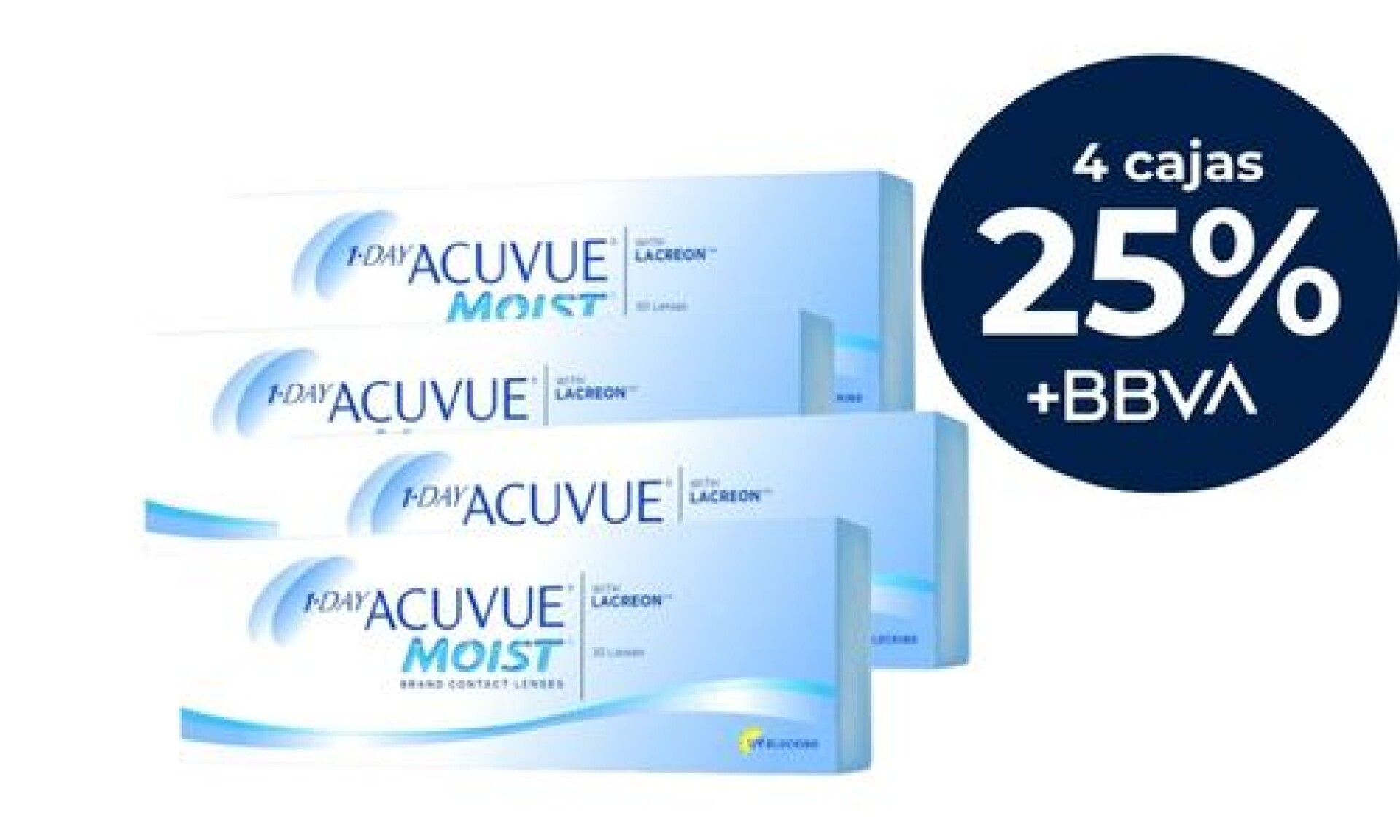 Acuvue 1 Day 4 cajas 25% off + liquido Arlyt de regalo! 