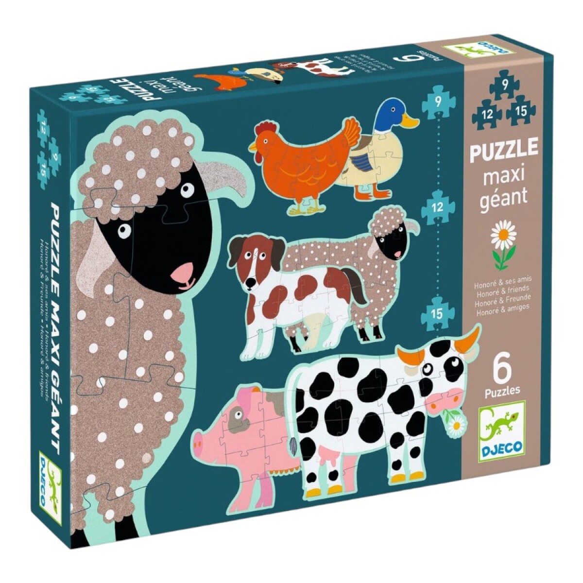 Puzzle Gigante Honoré y Amigos Djeco 