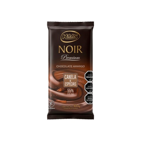 Chocolate Amargo Noir Premium Canela y Especias 100g Haas Choco Noir Canela Especias Haa