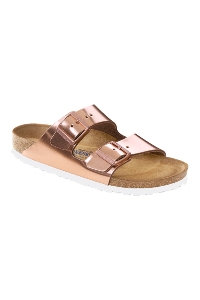 Sandalia Arizona Soft Footbed Leather - Regular - Cobre 