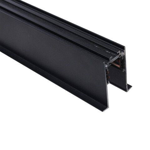 Riel magnetico embutir negro 1 metro incl grampas ZU0504