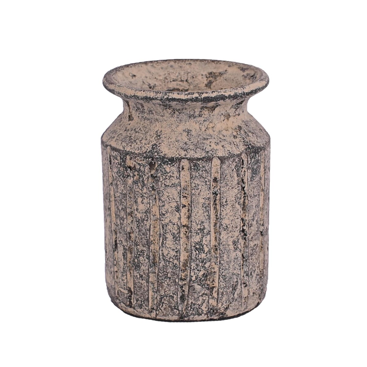 JARRÓN DECORATIVO LEO - TERRACOTA NATURAL-BEIGE GRIS/NATURAL 