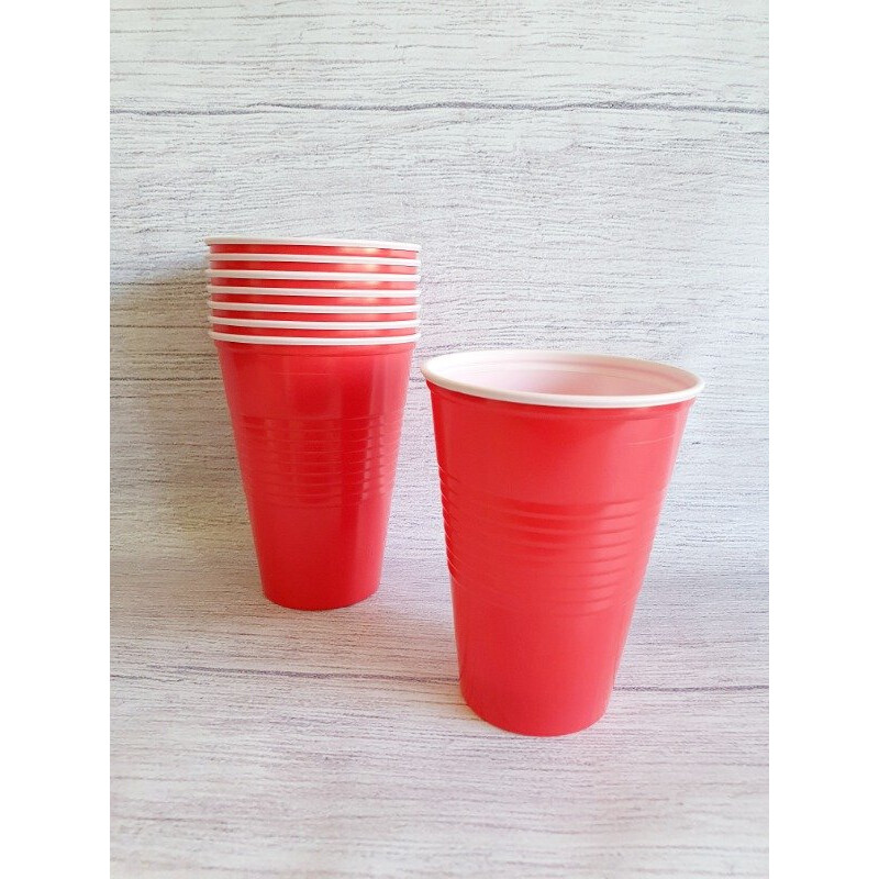 Vaso 500ml Diferentes colores x50un Rojo