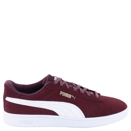 Championes de Hombre Puma Smash 3.0 Mns Bordó Vino - Blanco