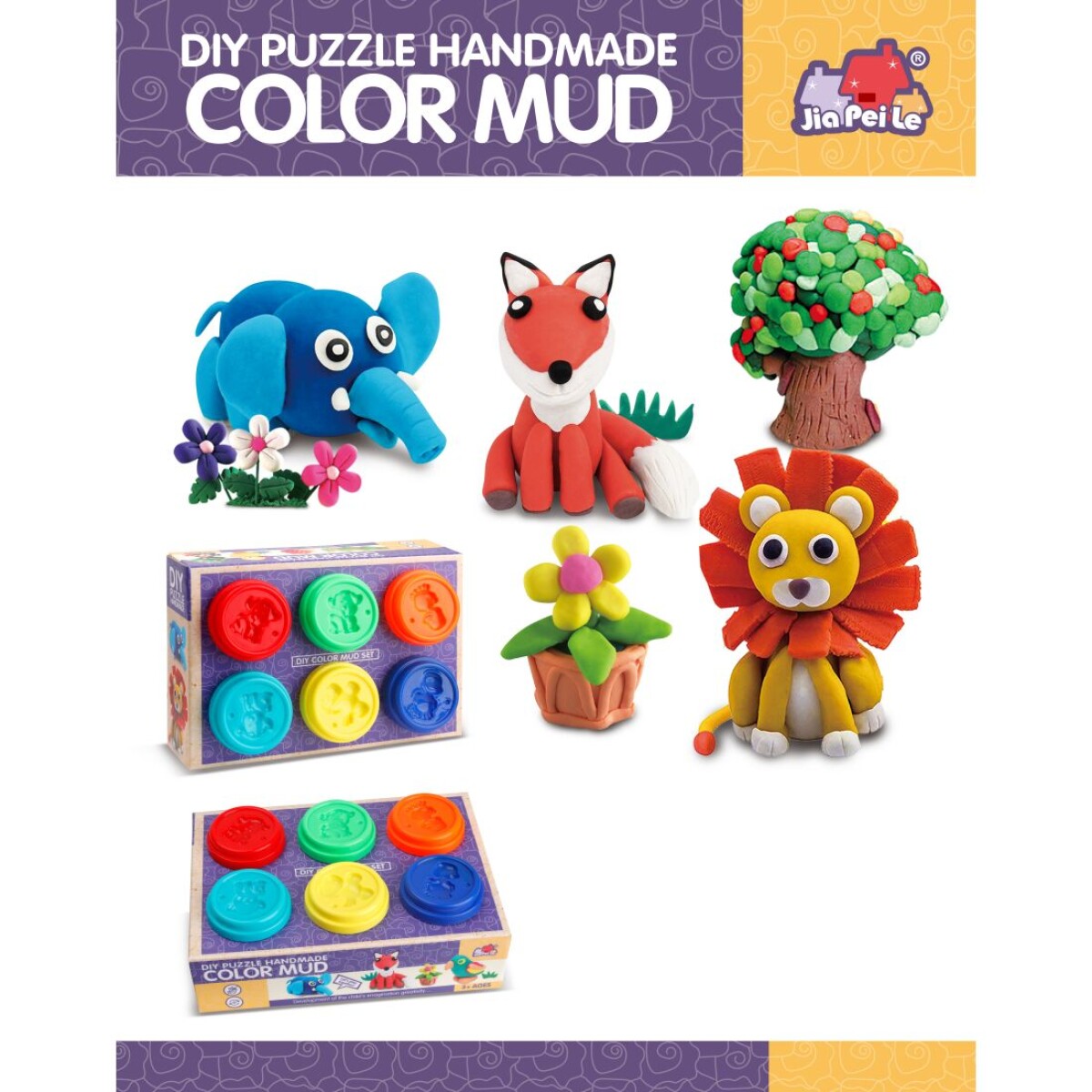 Set 6 potes masas de moldear 583850 