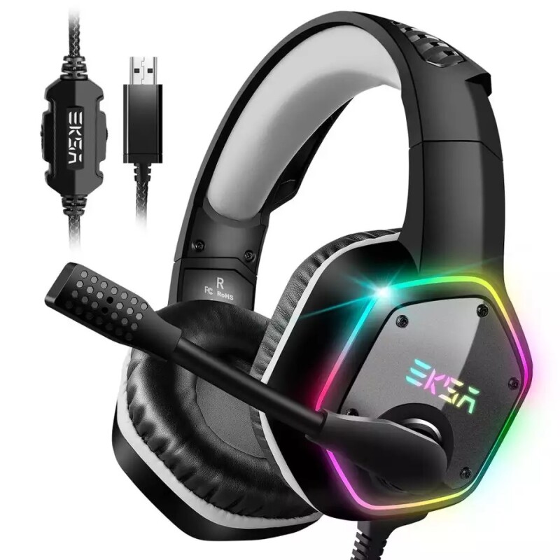 Auriculares Gamer Eksa E1000 7.1 Rgb Pc Ps4 Con Microfono — Una Ganga