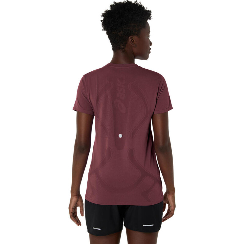 Polo Running Road Seamless Ss Mujer Rubble Red/dark Currant