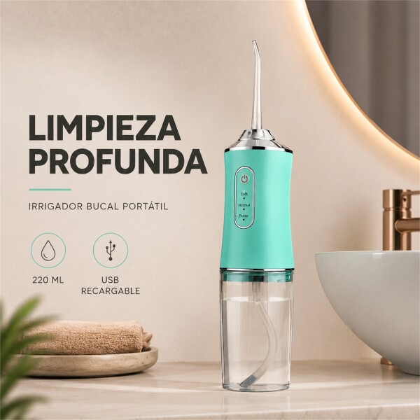 Irrigador Limpiador Oral Bucal Dental Brackets Profesional Verde