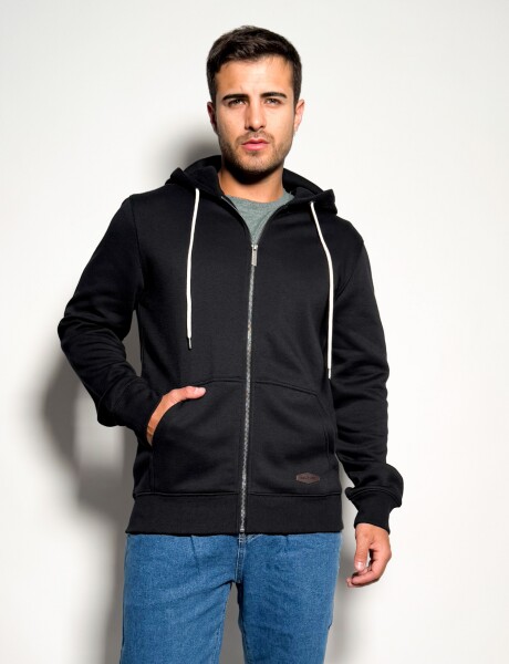Campera de felpa con capucha Anantol Negro