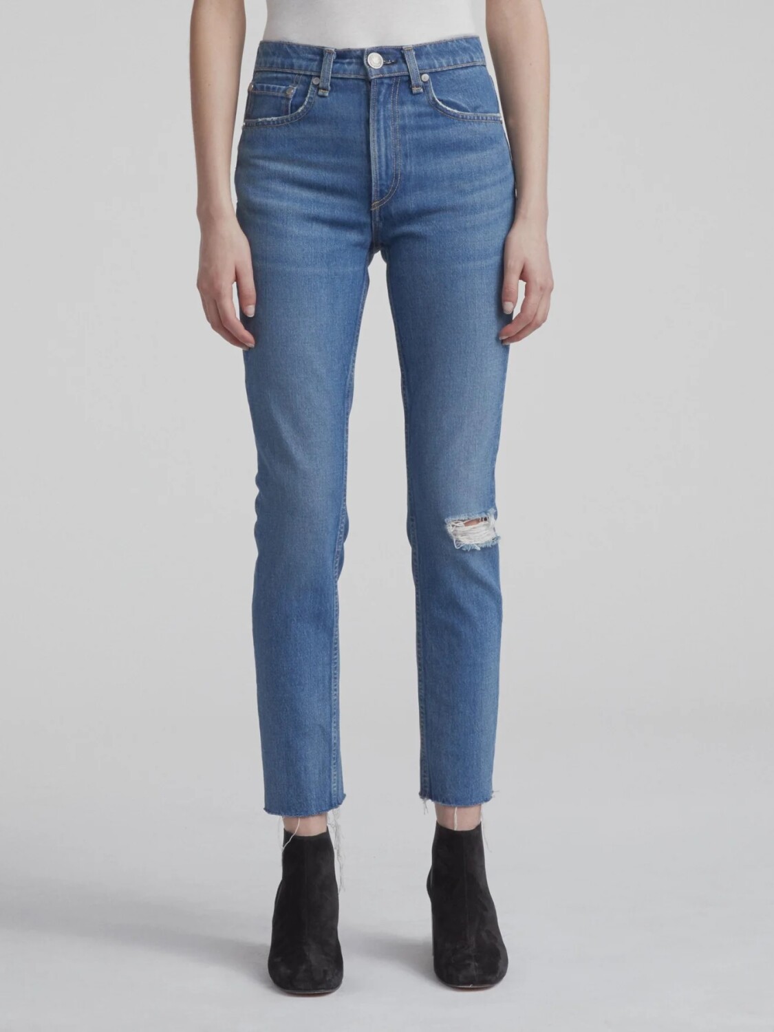 Jean ankle skinny con bolsillos, Pamela Azul