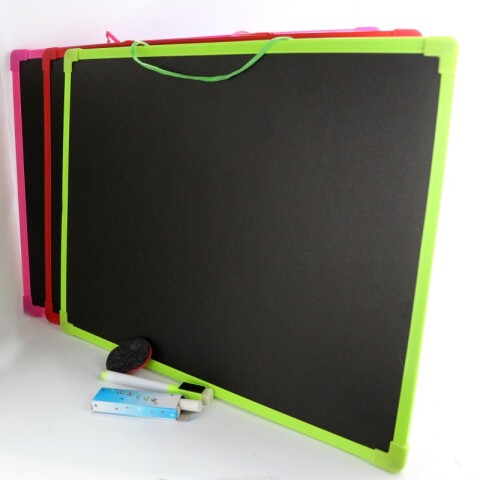 OUTLET Pizarra negra, marcador, tiza y borrador 40*30 cm Outlet Pizarra Negra, Marcador, Tiza Y Borrador 40*30 Cm