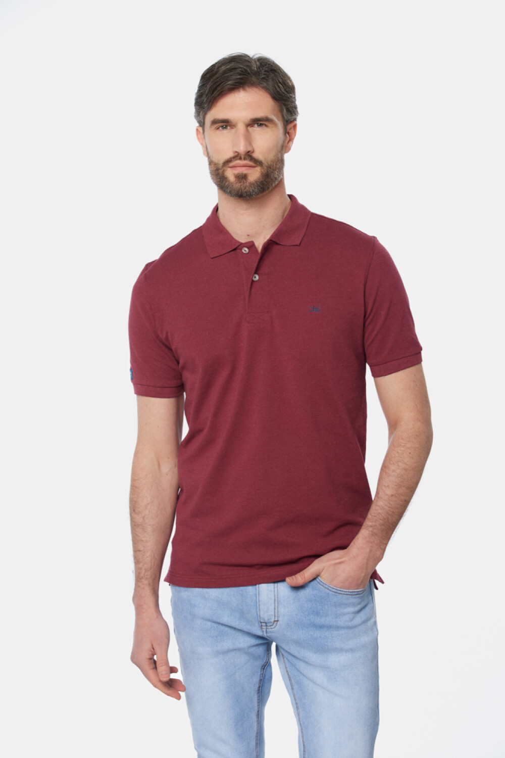 REMERA POLO LISA Bordo