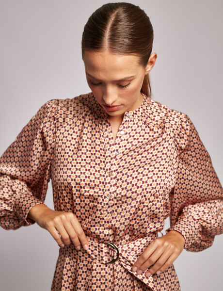 Vestido midi satinado chocolate