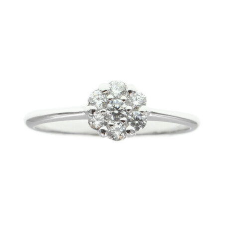 Anillo Corina en oro blanco 18k con circonias Anillo Corina en oro blanco 18k con circonias