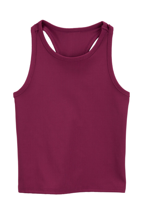 Musculosa deportiva de poliéster y buzo corto de algodón Sin color