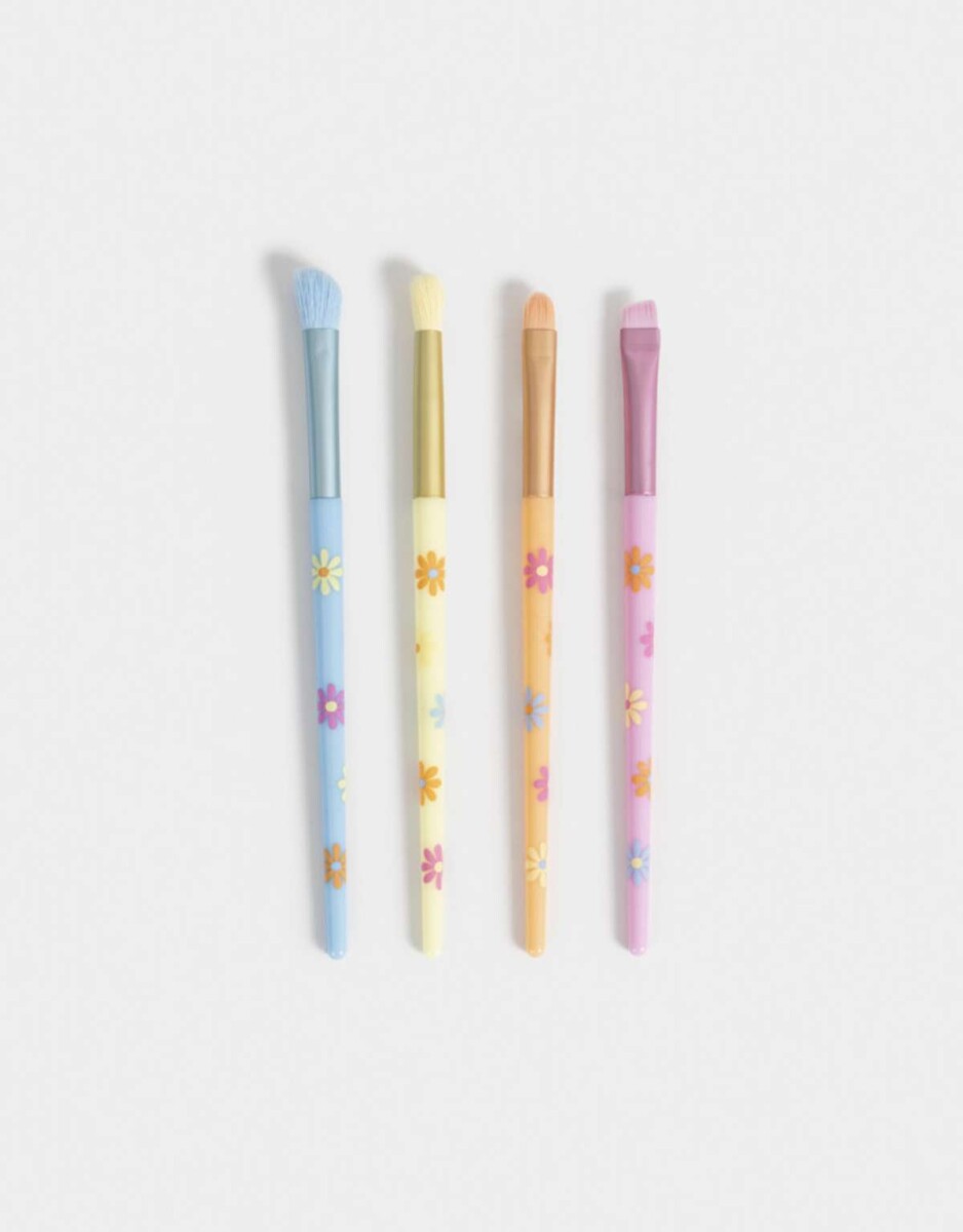 Set De Brochas Para Maquillaje - Combinacion Multicolor 