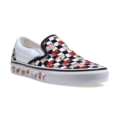 Championes Vans Slip-On Checkerboard x Condorito White