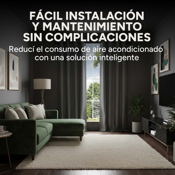 Cortina Blackout 100% Engomada Termica Set 2 Paños Tipo Lino Variante Color Gris Oscuro