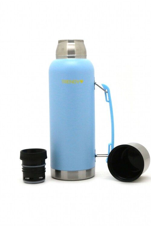 Termo 1000 ML con vaso incluido Celeste