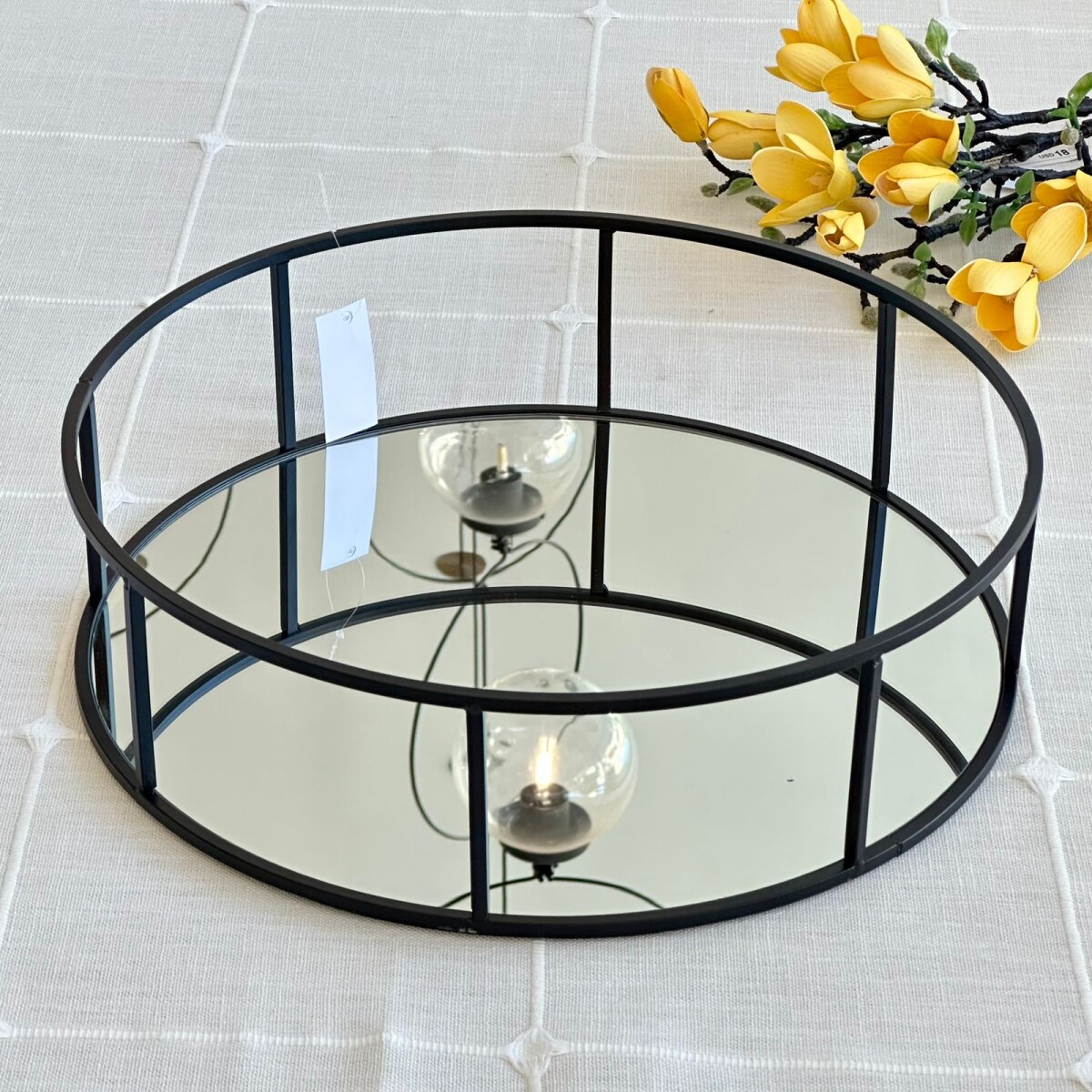 Bandeja Circular Decorativa Vidrio Ø 35cm 