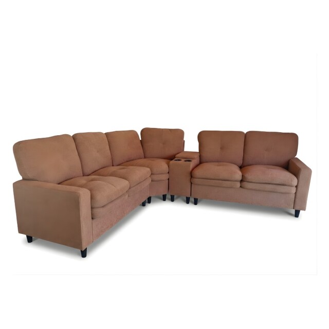 SOFÁ SILLÓN ESQUINERO RINCONERO - CON POSA VASOS BEIGE