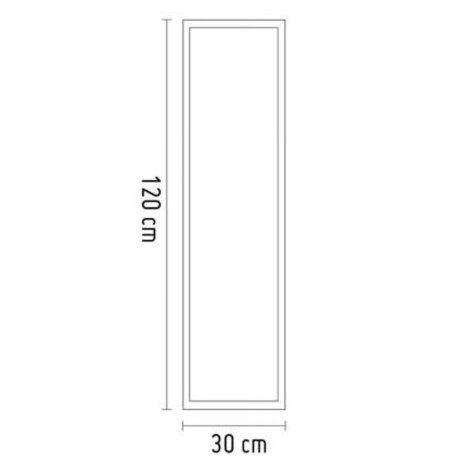 Espejo rectangular de pared simil madera Negro