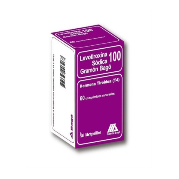 Levotiroxina 100 mcg 60 Comprimidos Ranurados - Gramón Bagó Levotiroxina 100 mcg 60 Comprimidos Ranurados - Gramón Bagó