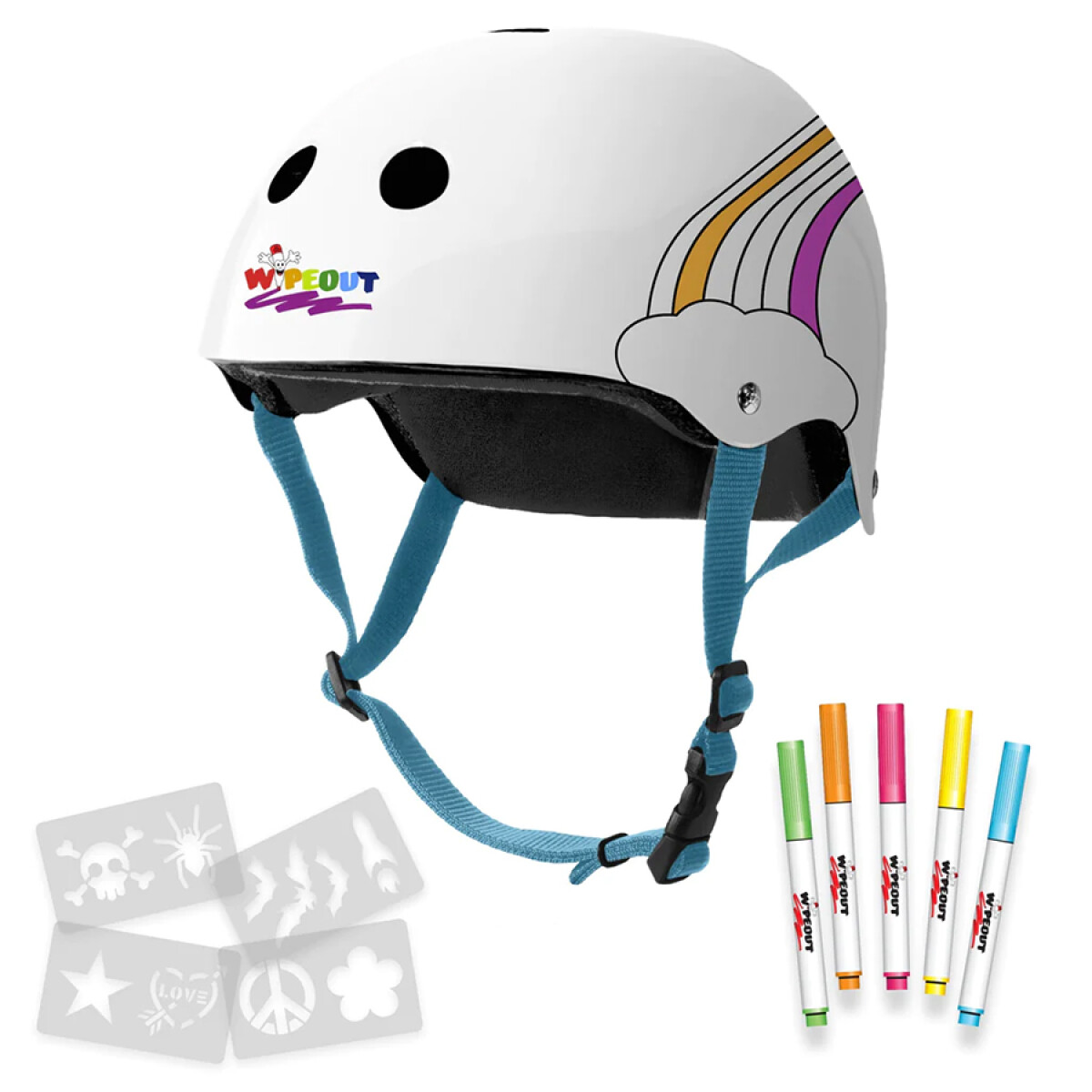 Casco de Niño Wipeout Helmet White Rainbow M 5+ 