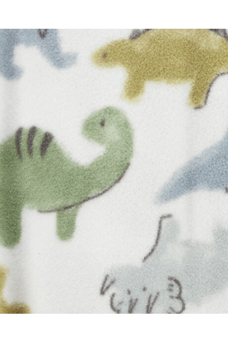 Pijama uno pieza de micropolar, con pie, diseño dinos Sin color