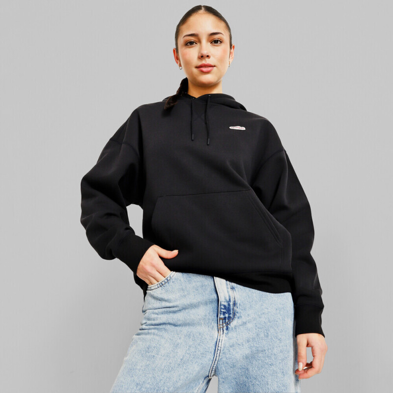 Suede Hoodie Black