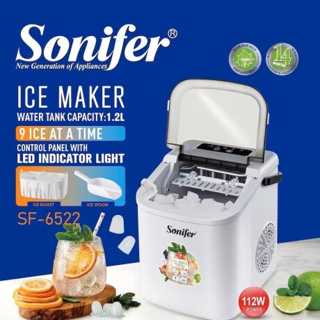 Fábrica De Hielo Sonifer Sf-6522 Portátil 1.2l Eléctrica Fábrica De Hielo Sonifer Sf-6522 Portátil 1.2l Eléctrica